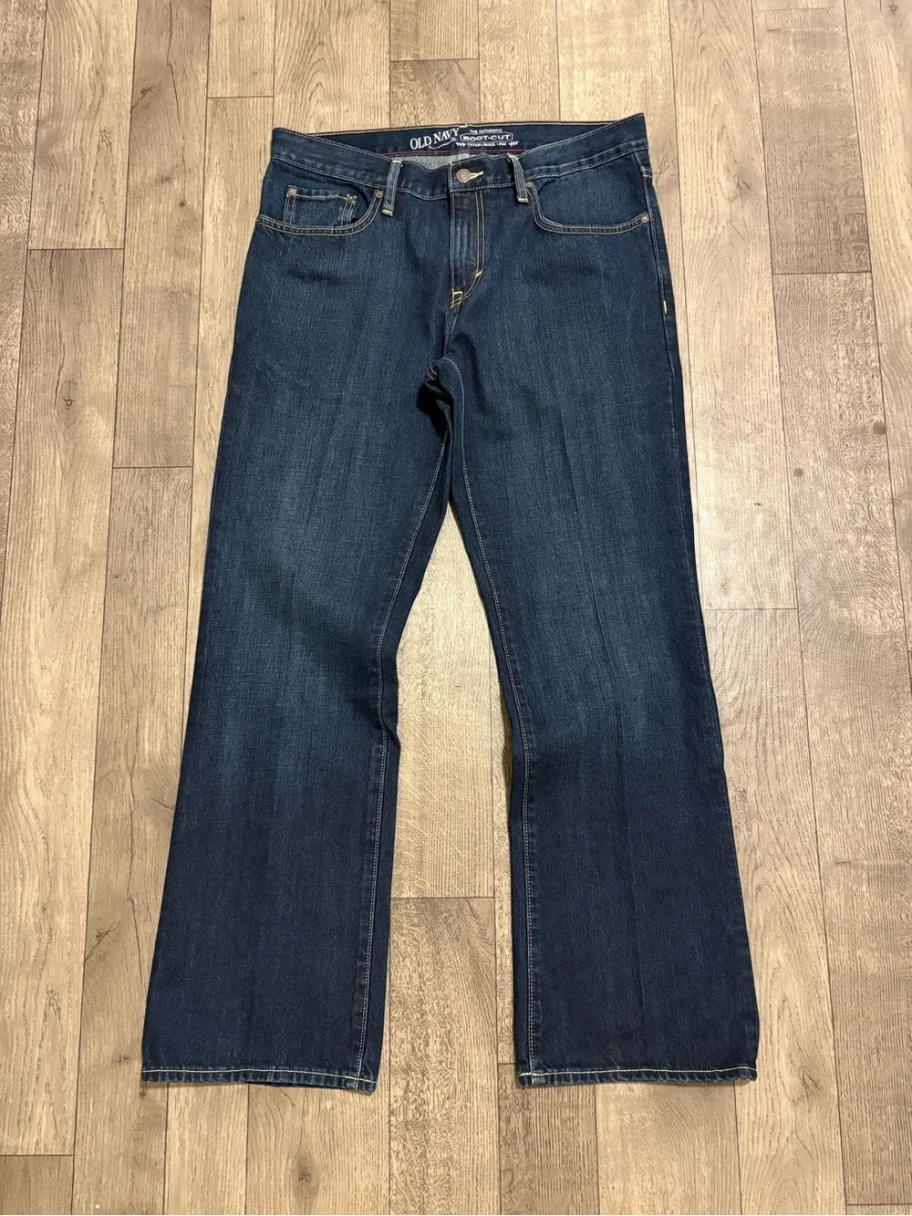 Old Navy Dark Blue Wash Bootcut Jeans